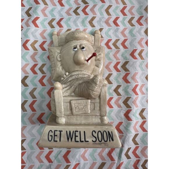 Vintage 1972 R & W BERRIES Statue #9048 Figurine GET WELL SOON - Made In USA! - Picture 1 of 8